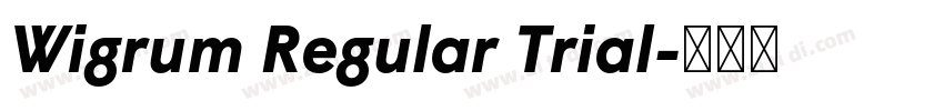 Wigrum Regular Trial字体转换